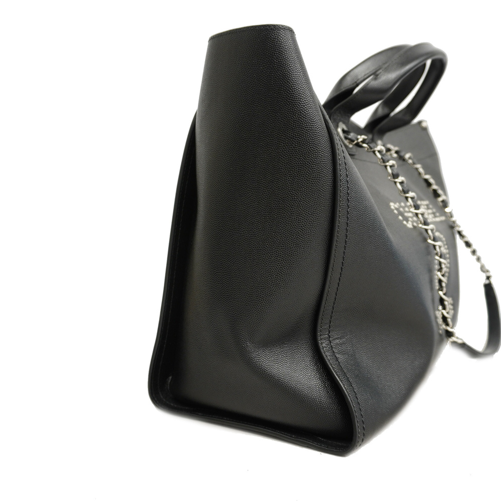 Auth Chanel Deauville 2WAY Bag Women's Leather Handbag,Shoulder Bag,Tote Bag... - Picture 2 of 9